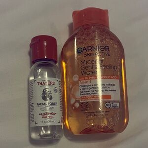Garnier Micellar Water- 3.4 Oz & Thayers witch hazel - 1 Oz